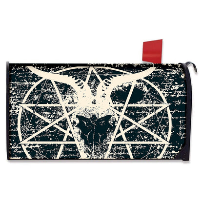 Satan Goat Skull Symbol Print Mailbox Cover