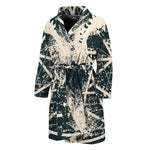 Satan Goat Skull Symbol Print Men's Bathrobe