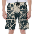 Satan Goat Skull Symbol Print Men's Beach Shorts