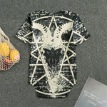 Satan Goat Skull Symbol Print Men's Bodysuit
