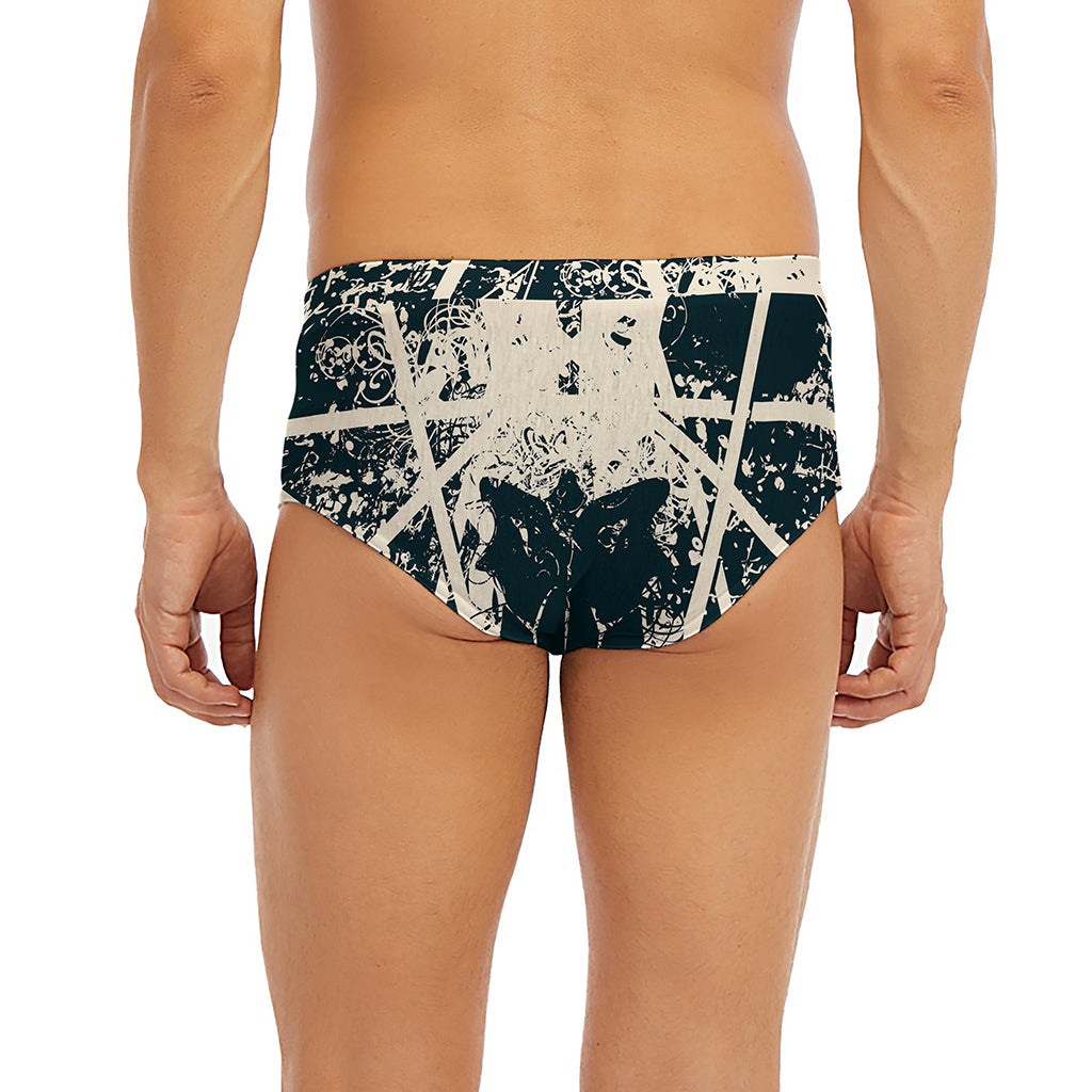 Satan Goat Skull Symbol Print Men's Briefs