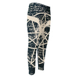 Satan Goat Skull Symbol Print Men's Compression Pants