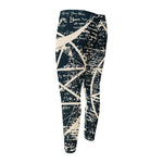 Satan Goat Skull Symbol Print Men's Compression Pants