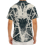 Satan Goat Skull Symbol Print Men's Deep V-Neck Shirt