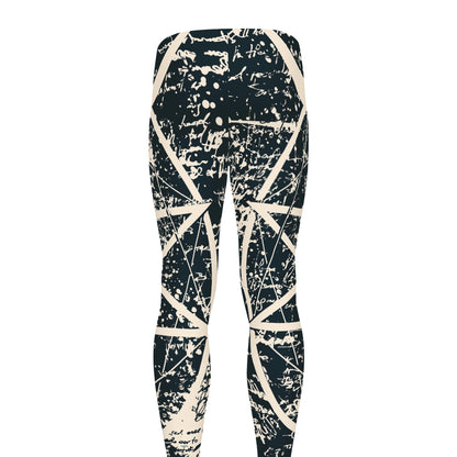 Satan Goat Skull Symbol Print Men's leggings