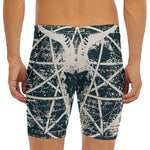 Satan Goat Skull Symbol Print Men's Long Boxer Briefs