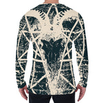 Satan Goat Skull Symbol Print Men's Long Sleeve T-Shirt