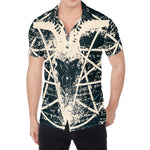Satan Goat Skull Symbol Print Men's Shirt