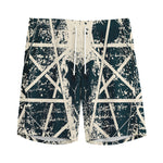 Satan Goat Skull Symbol Print Men's Sports Shorts