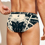 Satan Goat Skull Symbol Print Men's Swim Briefs