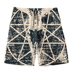 Satan Goat Skull Symbol Print Men's Swim Trunks