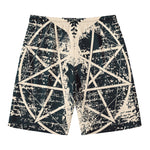Satan Goat Skull Symbol Print Men's Swim Trunks