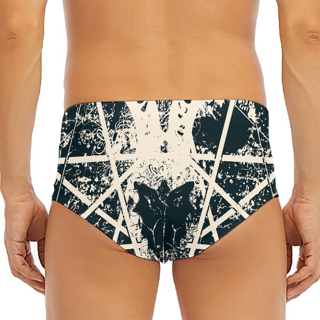 Satan Goat Skull Symbol Print Men's Triangle Swim Briefs