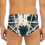 Satan Goat Skull Symbol Print Men's Triangle Swim Briefs