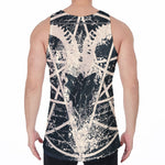 Satan Goat Skull Symbol Print Men's Velvet Tank Top