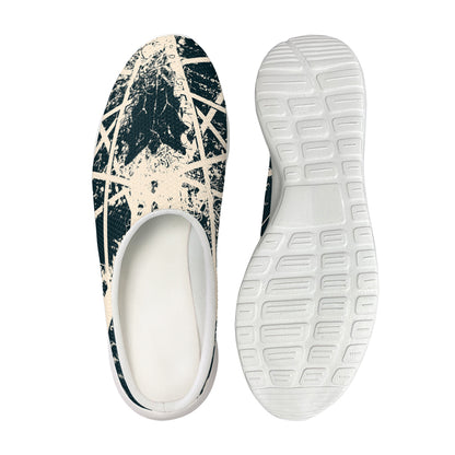 Satan Goat Skull Symbol Print Mesh Casual Shoes