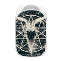 Satan Goat Skull Symbol Print Mesh Laundry Hamper