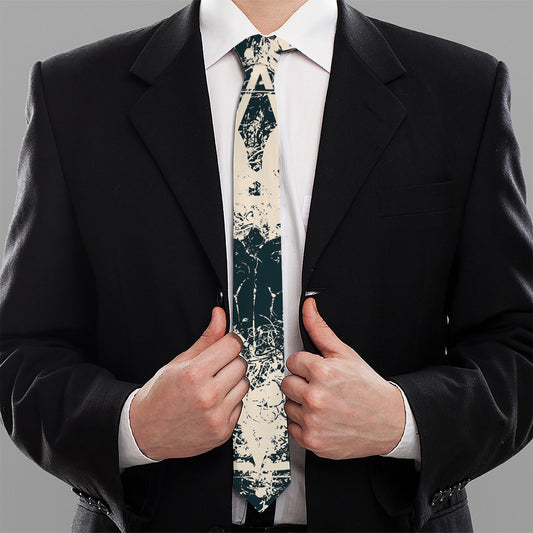 Satan Goat Skull Symbol Print Necktie