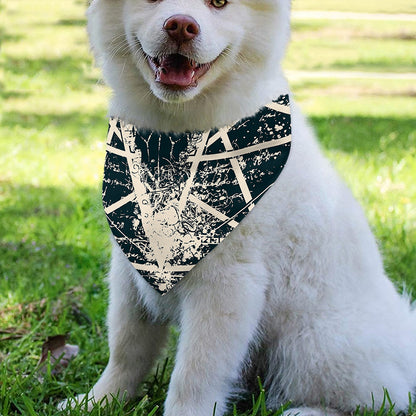 Satan Goat Skull Symbol Print Over The Collar Dog Bandana