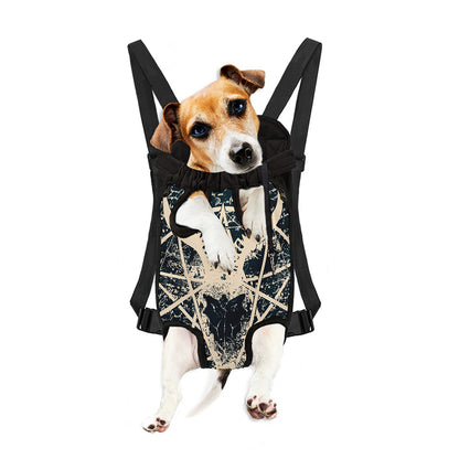 Satan Goat Skull Symbol Print Pet Carrier Backpack