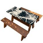 Satan Goat Skull Symbol Print Picnic Table Cover