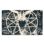 Satan Goat Skull Symbol Print Polyester Doormat