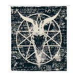 Satan Goat Skull Symbol Print Polyester Shower Curtain