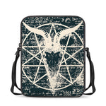 Satan Goat Skull Symbol Print Rectangular Crossbody Bag