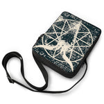 Satan Goat Skull Symbol Print Rectangular Crossbody Bag