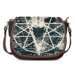 Satan Goat Skull Symbol Print Saddle Bag