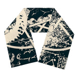 Satan Goat Skull Symbol Print Scarf