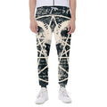 Satan Goat Skull Symbol Print Joggers