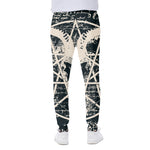 Satan Goat Skull Symbol Print Scuba Joggers