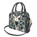 Satan Goat Skull Symbol Print Shoulder Handbag