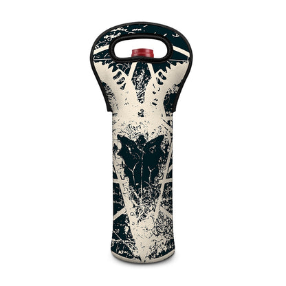 Satan Goat Skull Symbol Print Single Neoprene Wine Tote