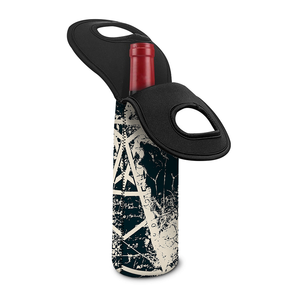 Satan Goat Skull Symbol Print Single Neoprene Wine Tote