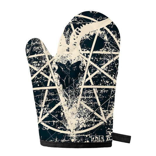 Satan Goat Skull Symbol Print Single Oven Mitt