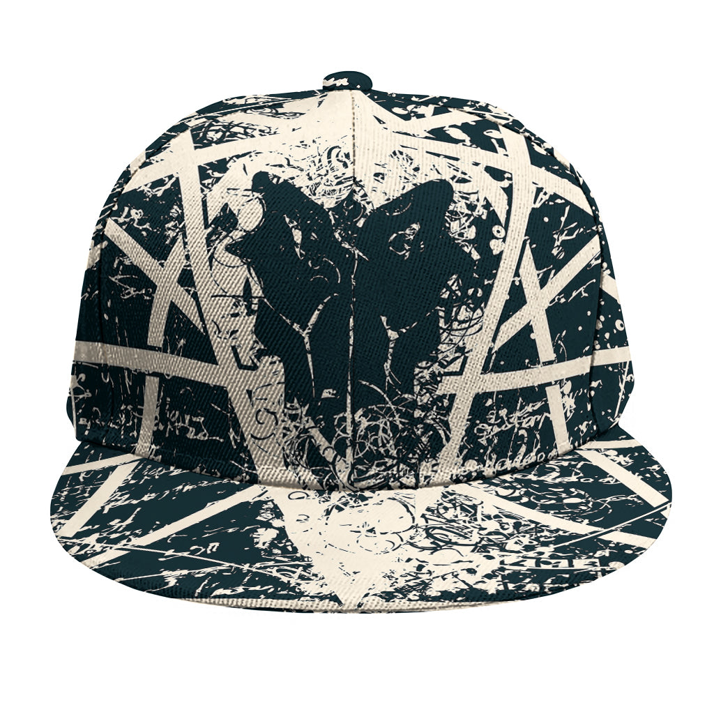 Satan Goat Skull Symbol Print Snapback Cap