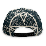 Satan Goat Skull Symbol Print Snapback Cap