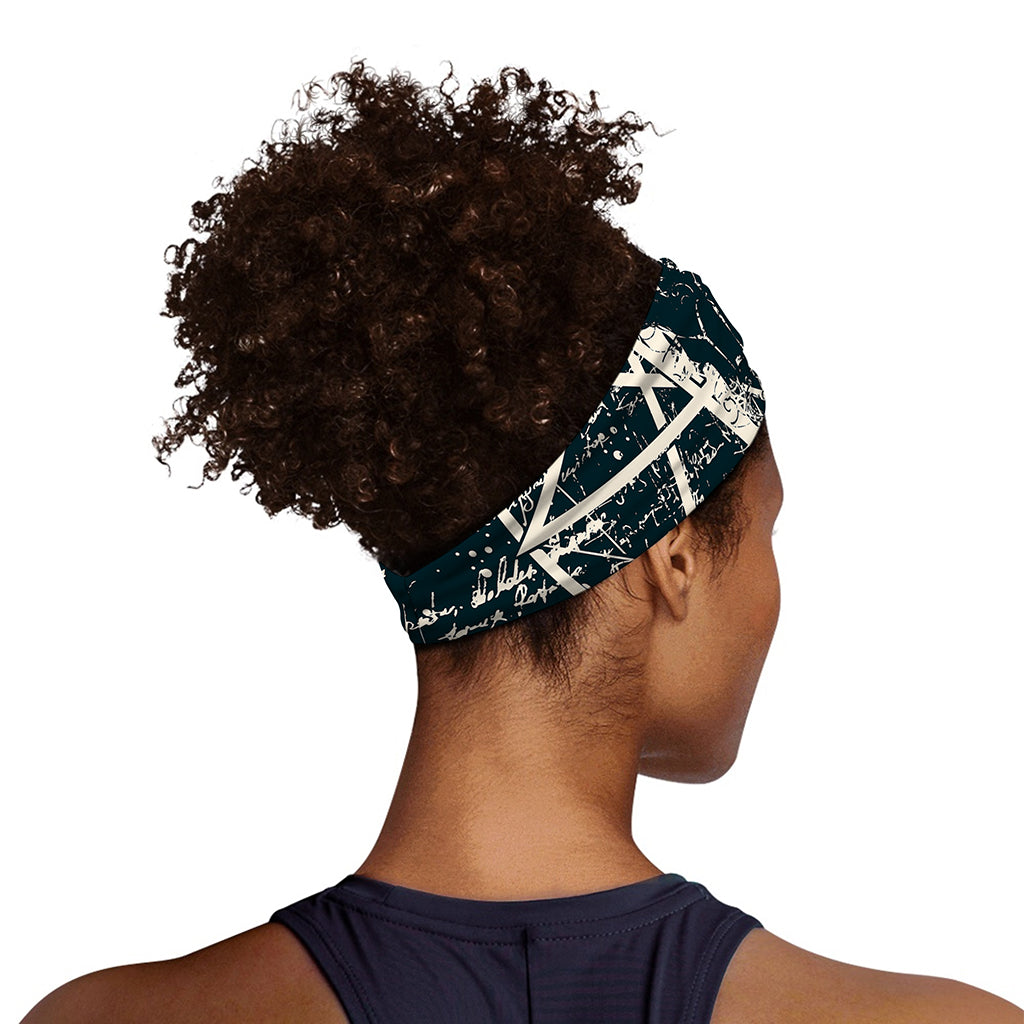 Satan Goat Skull Symbol Print Sports Headband