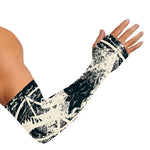 Satan Goat Skull Symbol Print Sun Protection Arm Sleeves