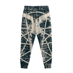 Satan Goat Skull Symbol Print Sweatpants