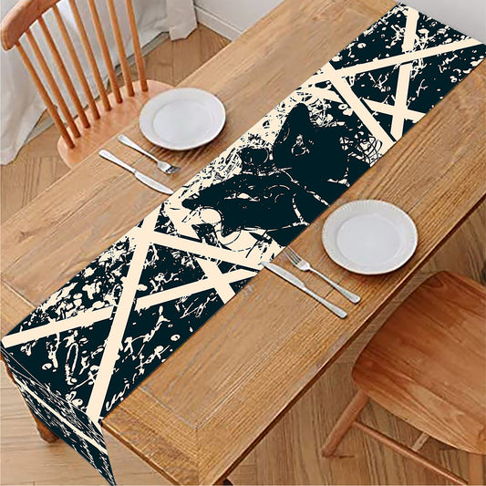 Satan Goat Skull Symbol Print Table Runner