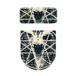 Satan Goat Skull Symbol Print Toilet Lid And Tank Cover Set