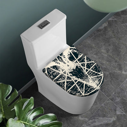 Satan Goat Skull Symbol Print Toilet Lid Cover