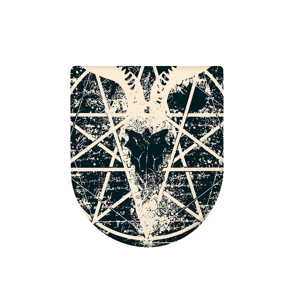 Satan Goat Skull Symbol Print Toilet Lid Cover