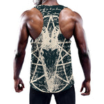 Satan Goat Skull Symbol Print Training Tank Top