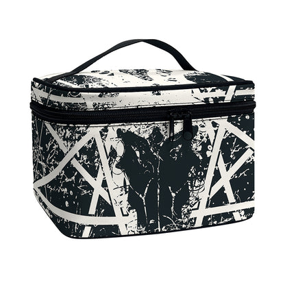 Satan Goat Skull Symbol Print Travel Makeup Bag