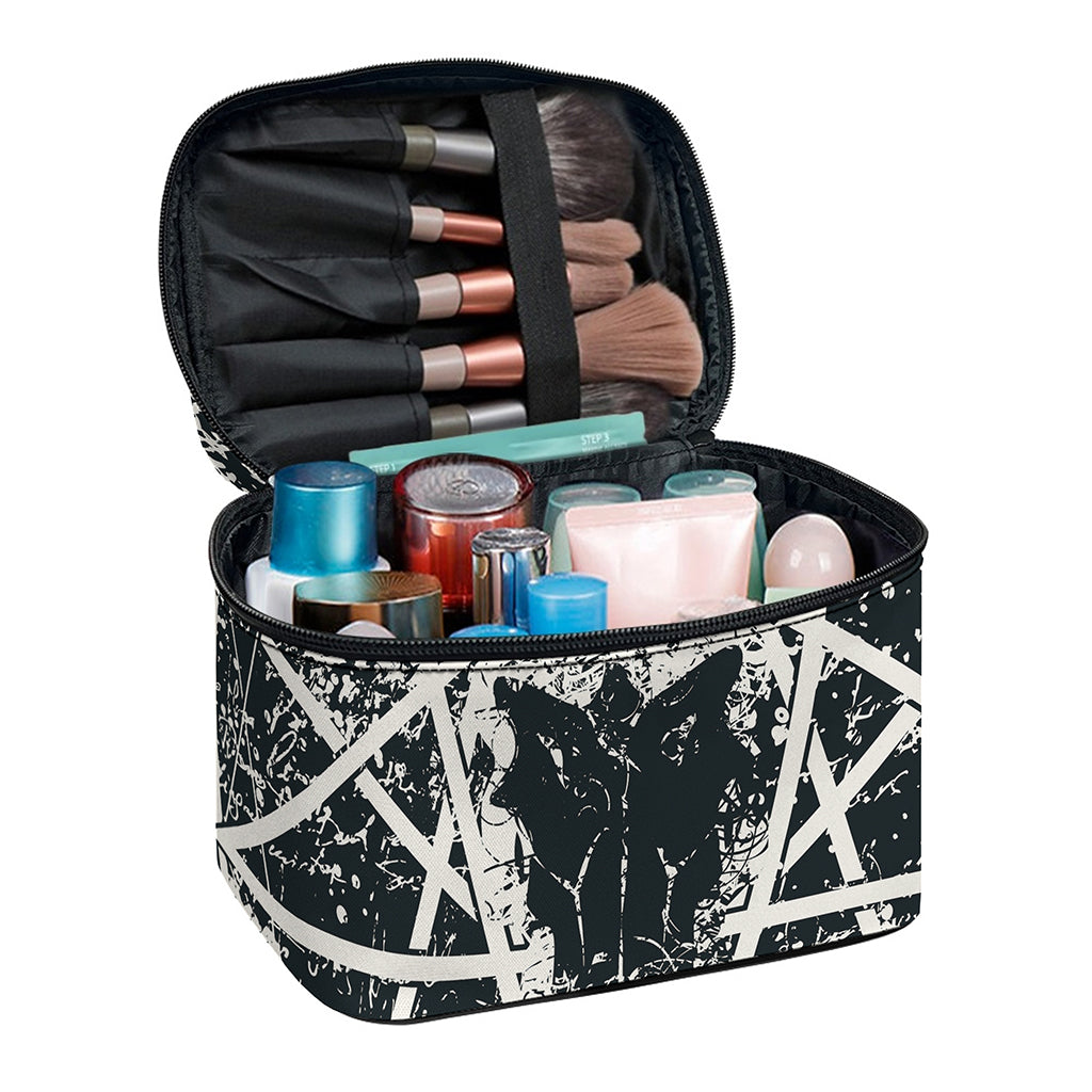 Satan Goat Skull Symbol Print Travel Makeup Bag