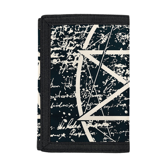 Satan Goat Skull Symbol Print Trifold Wallet